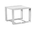 Stainless Steel High Gloss White End Table Dalton by Matho Sun, view 3