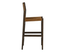 Nubuck Caramel Leather Barstool Argus by Matho Sun, view 3