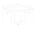 Charcoal Black 68.5" Dining Table Bellona by Matho Sun, view 5
