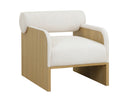 Rustic Oak Eclipse White Lounge Chair Coburn by Matho Sun