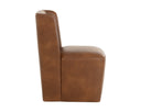 Tobacco Tan Dining Chair Amita Wheeled by Matho Sun, view 3