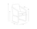 Greige Stinson White Dining Armchair Allariz by Matho Sun, view 8