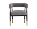 Antonio Charcoal Dining Armchair Callem by Matho Sun, view 3