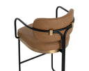 Milliken Cognac Barstool Jalen by Matho Sun, view 5