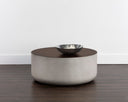 Grey Wood Grain Brown Coffee Table Diaz by Matho Sun, view 4