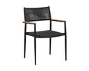 Black Dining Armchairs set of 2 Nava Stackable by Matho Sun