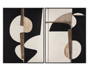 40" X 54" Black Floater Frame Abstract Good Neighbours (Set Of 2) by Matho Sun