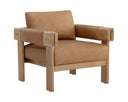 Ludlow Sesame Leather Lounge Chair Carmichael by Matho Sun