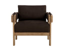 Nubuck Cocoa Leather Lounge Chair Carmichael by Matho Sun, view 2