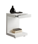 High Gloss White End Table Bachelor by Matho Sun, view 2