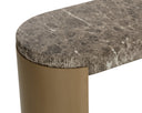 Marble Look Dark Emperador Console Table Cavette by Matho Sun, view 5