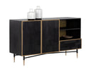 Brass Dark Brown Sideboard Markwood by Matho Sun