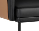 Napa Black / Napa Cognac Lounge Chair Carter by Matho Sun, view 6