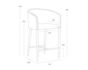 Flint Grey / Napa Taupe Counter Stool Asher by Matho Sun, view 7