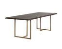 Antique Brass Dark Mango 95" Dining Table Donnelly by Matho Sun, view 2