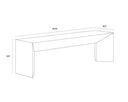 Marble Look White Bench Nomad by Matho Sun, view 8