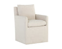 Effie Linen Dining Armchair Glenrose Wheeled by Matho Sun