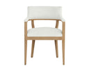 Natural Heather Ivory Tweed Dining Armchair Brylea by Matho Sun, view 3