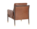 Brown Shalimar Tobacco Leather Armchair Mauti by Matho Sun, view 4