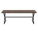 Vintage Cognac Leather Bench Elon by Matho Sun, view 2