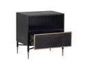 Brass Dark Brown Nightstand Markwood by Matho Sun, view 3