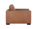 Marseille Camel Leather Armchair Baylor by Matho Sun, view 3