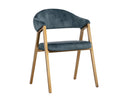 Nono Petrol Dining Armchair Burgos by Matho Sun