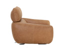 Camel Leather Lounge Chair Paget Glider by Matho Sun, view 3
