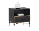 Brass Dark Brown Nightstand Markwood by Matho Sun, view 2