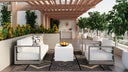 Greige Stinson White Armchair Tavira by Matho Sun, view 8
