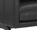 Cortina Black Leather Sofa Rogers by Matho Sun, view 5