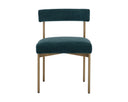 Antique Brass Danny Teal Dining Chairs set of 2 Seneca by Matho Sun, view 2