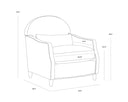 Camel Leather Lounge Chair Cynthia by Matho Sun, view 6
