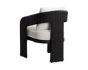 Black Louis Cream Dining Armchair Pylos by Matho Sun, view 4