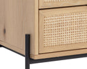 Black Rustic Oak/Natural Nightstand Avida by Matho Sun, view 6