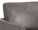 Marseille Concrete Leather Lounge Chair Portman Swivel by Matho Sun, view 7