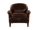 Chocolate Leather Lounge Chair Bastoni by Matho Sun, view 2