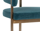 Gold Danny Teal Dining Armchair Marris by Matho Sun, view 6