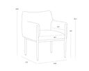 Santa Cruz Oatmeal Dining Armchair Olea by Matho Sun, view 6