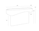 Travertine Look Cream Console Table Oreste by Matho Sun, view 8