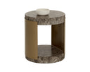 Marble Look Dark Emperador End Table Cavette by Matho Sun