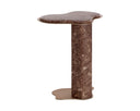 Marble Look Mocha End Table Isola by Matho Sun, view 3