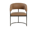 Gunmetal Milliken Cognac Dining Armchair Marris by Matho Sun, view 2
