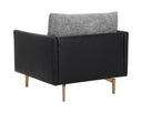 Nash Zebra / Coal Black Armchair Ashi by Matho Sun, view 4