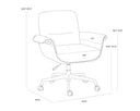 Holden Dusty Greige / Milliken Cognac Office Chair Lomax by Matho Sun, view 6