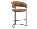 Gunmetal Milliken Cognac Barstool Marris by Matho Sun
