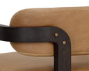 Brown Ludlow Sesame Leather Lounge Chair Madrone by Matho Sun, view 8
