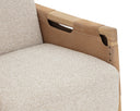 Light Oak Santa Cruz Oatmeal / Nubuck Tan Leather Lounge Chair Calloway by Matho Sun, view 6