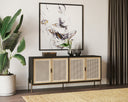 Large Gold Black/Natural Sideboard Avida by Matho Sun, view 5