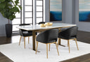 Champagne Gold Onyx Dining Armchair Thatcher by Matho Sun, view 8